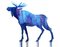 Constellation Moose, Watercolor & Pencil Blue Elch auf Aquarellpapier, 2016 2
