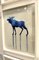 Constellation Moose, Watercolor & Pencil Blue Moose on Watercolor Paper, 2016, Image 4