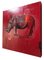 Rinoceronte rosso, Olio su tela contemporaneo, Animale pittoresco e giocoso, 2007, Immagine 4