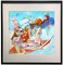 Girl on Boat, skurrile, farbenfrohe Originalmalerei, ausdrucksstark & figurativ, 2003 2