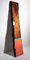 David E. Peterson, Leaner 76, Contemporary Orange & Blue Wooden Wall Sculpture, 2019 1