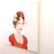 Beharrlichkeit, Acryl auf Leinwand, Moderner Realismus, Frauenporträt mit Blumen, 2019 3