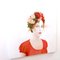 Beharrlichkeit, Acryl auf Leinwand, Moderner Realismus, Frauenporträt mit Blumen, 2019 2