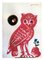 Owl 12, Red Eirene, Oil Paint on Paper, 2018, Image 1