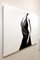 Impel, Figurative Realism Painting, Acrylic on Canvas, Woman in Black Dress, 2018 3