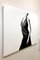 Impel, Figurative Realismus Malerei, Acryl auf Leinwand, Frau im Schwarzen Kleid, 2018 3