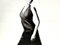 Impel, Figurative Realismus Malerei, Acryl auf Leinwand, Frau im Schwarzen Kleid, 2018 1