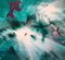 Leibniz Universe 10u, Contemporary and Colorful Underwater Scene, Oil on Canvas, 2016 5