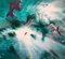 Leibniz Universe 10u, Scène Underwater Contemporaine et Colorée, Huile sur Toile, 2016 5