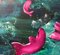 Leibniz Universe 10u, Scène Underwater Contemporaine et Colorée, Huile sur Toile, 2016 3