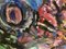 Albero viola, astratto impressionista, olio figurativo su lino, colori vivaci, 2012, Immagine 7