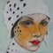 Agave, olio su tela, pittura figurativa astratta con donna ghepardo, 2016, Immagine 1