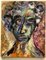 El jefe de la casa, óleo figurativo abstracto sobre lino, colores intensos y llamativos, 2012, Imagen 1
