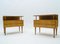 Mid-Century Modern Brass and Wood Nightstands, 1950s, Set of 2, Image 1