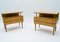 Mid-Century Modern Brass and Wood Nightstands, 1950s, Set of 2, Image 3