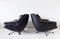 Black Leather 802 Armchairs by Werner Langenfeld for ESA, Set of 2 20