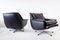Black Leather 802 Armchairs by Werner Langenfeld for ESA, Set of 2 4