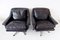 Black Leather 802 Armchairs by Werner Langenfeld for ESA, Set of 2 11