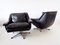 Black Leather 802 Armchairs by Werner Langenfeld for ESA, Set of 2 13