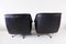 Black Leather 802 Armchairs by Werner Langenfeld for ESA, Set of 2 2