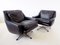 Black Leather 802 Armchairs by Werner Langenfeld for ESA, Set of 2 15