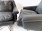 Black Leather 802 Armchairs by Werner Langenfeld for ESA, Set of 2 12