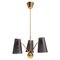 Lampada da soffitto Mid-Century in ottone e nero, Immagine 1