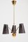 Lampada da soffitto Mid-Century in ottone e nero, Immagine 3