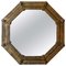 Specchio ottagonale Mid-Century in ferro dorato, Immagine 1
