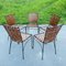 Metal & Leather Dining Chairs, Italy, 1970s, Set of 5, Image 7