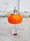 Italienische Vintage Orange Faro Tischlampe von Luigi Massoni für Guzzini, 1970er 9