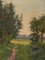 Constant Leemans (1871-1945), paisaje Luminist con pajar, cuadro de óleo sobre lienzo, Imagen 2