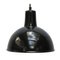 Vintage Industrial Black Enamel Factory Pendant Lamp, Image 1