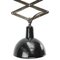 Vintage Industrial Black Enamel & Metal Scissor Pendant Lamp 2
