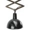 Vintage Industrial Black Enamel & Metal Scissor Pendant Lamp, Image 2