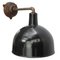 Vintage Industrial Black Enamel & Cast Iron Wall Lamp 2