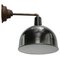 Lámpara de pared industrial vintage de esmalte negro y hierro fundido, Imagen 3