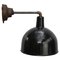 Vintage Industrial Black Enamel & Cast Iron Wall Lamp 1