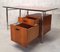 Modernist Teak and Metal Chrome Desk, 1960s 2