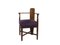Amsterdam School Mahogany Corner Chair by Jac Van Den Bosch, Netherlands 1910s 3