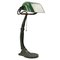 Vintage Industrial Green Enamel Bank Table or Desk Lamp, Image 1