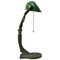 Vintage Industrial Green Enamel Bank Table or Desk Lamp 4