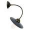 Industrielle Vintage Wandlampe aus Emaille in Dunkelblau mit flexiblem Arm 1