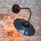 Industrielle Vintage Wandlampe aus Emaille in Dunkelblau mit flexiblem Arm 3
