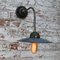 Vintage Industrial Dark Blue Enamel Wall Lamp with Flexible Arm 7