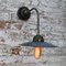 Vintage Industrial Dark Blue Enamel Wall Lamp with Flexible Arm, Image 7