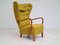 Restaurierter Dänischer Sessel mit Hoher Rückenlehne aus Wolle, 1960er 1