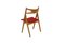 Sawbuck Ch29 Teak Chairs by Hans J. Wegner for Carl Hansen & Son, 1960, Set of 4, Image 2