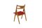 Sedie Sawbuck Ch29 in teak di Hans J. Wegner per Carl Hansen & Son, anni '60, set di 4, Immagine 2