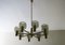 Large Mid-Century 8-Arm Brass and Glass Chandelier by Hans-Agne Jakobsson 15
